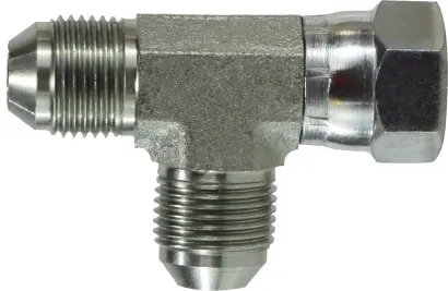 Midland Metal 66025 Swivel Run Tee, 5/16 in JIC x 5/16 in FJIC x 5/16 in JIC, Steel Discount