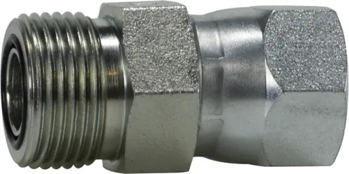 Midland Metal FS640266 Connector, 3/8 in ORFS x 3/8 in Male ORB, Steel Genuine