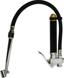 Midland Metal 320010 Inflator with Gauge, 10 to 120 psi, 12 in L Hose, 1/4-18 in Thread, FIP, Steel Secure Checkout