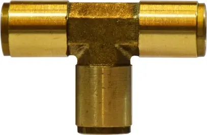 Midland Metal 20029 Union Tee, 3/8 in Push-In x 3/8 in Push-In x 3/8 in Push-In, Brass Special Offer