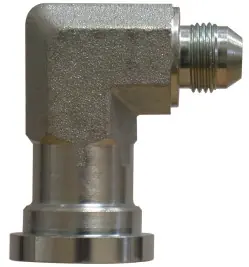 Today Only Midland Metal 17041216 90 deg Adapter Elbow, 3/4 in MJIC x 1 in Code 61 Flanged, Steel