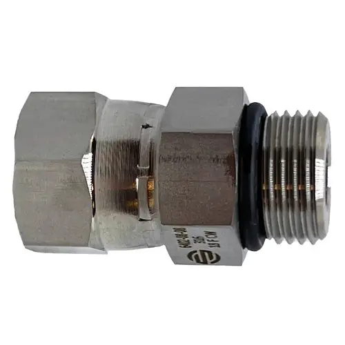 Stainless Adapters SS6402-12-12 Adapter, 3/4 in Male ORB x 3/4 in Female JIC Swivel, Stainless Steel Price Cut