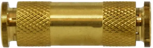 Midland Metal 20019 Union Connector, 1/4 in Push-In x 1/4 in Push-In, Brass Affordable