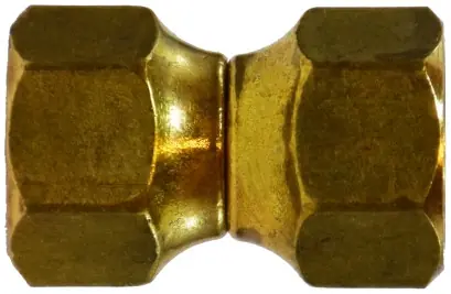 Brand New Midland Metal 10485 Swivel Union, 5/8 in SAE 45 deg Female Flared x 5/8 in SAE 45 deg Female Flared, Brass