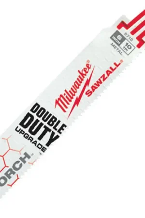 Authentic Milwaukee Tool 48-01-7712 6" 10 TPI TORCH SAWZALL Blade for Thick Metal Bulk 100, 100 Pack