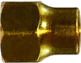 Midland Metal 10033 Hex Long Forged Nut, 3/4 in SAE 45 deg Flare, Brass Price Drop