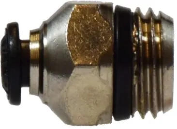 Midland Metal 20629N Straight Adapter, 6 mm Push-In x 1/2 in MPT, Brass, Nickel-Plated Budget