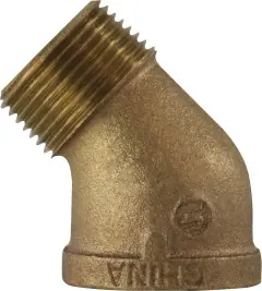 Midland Metal 44204 45 deg Street Elbow, 3/4 in MPT x 3/4 in FPT, Bronze Time-Limited