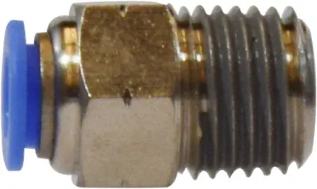 Midland Metal 20054C Straight Adapter, 1/4 in Push-In x 1/8 in MIP, Composite, Nickel-Plated New Release