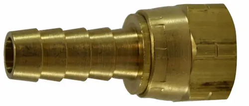 Factory Price Midland Metal 32105C Crimp Style Flare Swivel, 3/8 in Barbed x 3/8 in SAE, Brass