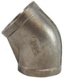 Top Pick Midland Metal 62180 45 deg Elbow, 1/8 in FNPT x 1/8 in FNPT, Stainless Steel, 150 lb