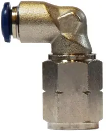 Price Cut Midland Metal 20091N 90 deg Swivel Elbow, 3/8 in Push-In x 1/4 in FIP, Brass, Nickel-Plated