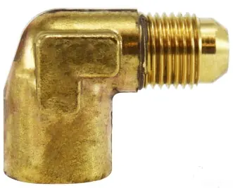 Buy Online Midland Metal 28975 Female Elbow JIC (Forged Body), JIC 37 Deg Flare, 9/16-18 x 1/4 M Jic x Fip Elbow, Brass Fittings