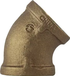 Buy Online Midland Metal 44180 45 deg Elbow, 1/8 in FPT x 1/8 in FPT, Bronze