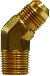Midland Metal 10450 45 deg Elbow, 5/16 in Male Flared x 1/8 in Male NPTF, Brass Grab Now
