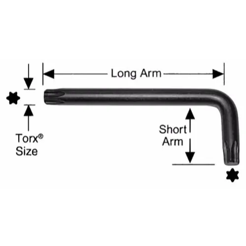 New Arrival Alfa Tools HK15994 T20 Long Arm Tamperproof Torx-L Key, 25 Pack