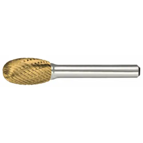 Weekend Sale Alfa Tools B71215DTN Se-3 Carbide Burr Oval Double Cut Tin Coated