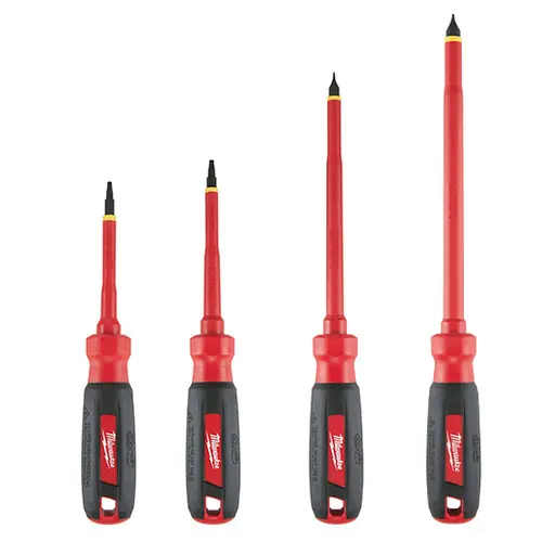 In Demand Milwaukee Tool 48-22-2205 4 PC 1000V Insulated Screwdriver Set with Square Recess
