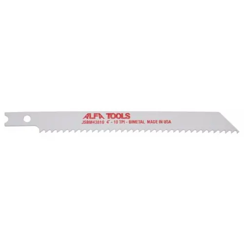 Alfa Tools JSBM43810P Bi-Metal 4" 10Tpi Jig Saw Blade 5 Per Tube Price Drop