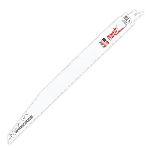 Free Returns Milwaukee Tool 48-01-2711 12" 7/11 TPI WRECKER for Multi-Material SAWZALL Blade Bulk 25, 25 Pack