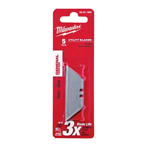 Milwaukee Tool 48-22-1905 5 PC General Purpose Utility Blades Flash Sale