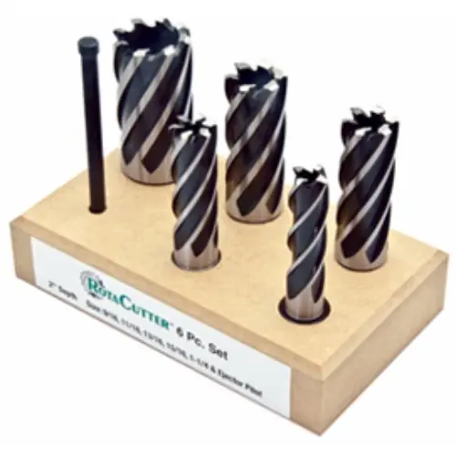 Alfa Tools RCHS84347 6 pc 1" Depth Of Cut Rotacutter Set In Wood Black Secure Checkout