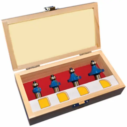 Alfa Tools RB75165 4 pc .Roundover 1/4"Shank Router Set Buy Today