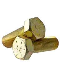 1/4"-20 x 3" Hex Cap Screws, Grade 8, Zinc-Yellow Cr+3 Bake, Partial Thread, Coarse (UNC), Made in USA, Qty 100 Certified