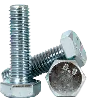 M18-2.50 x 35 mm Hex Cap Screws, Metric Class 8.8, Zinc Cr+3, Full Thread, Coarse (UNC), Medium Carbon Steel, DIN 933 / ISO 4017, Qty 25 Same Day Shipping
