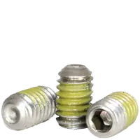 Fast Shipping 8-32 x 5/16" Socket Set Screws, Cup Point, Nylon-Patch 18-8 Stainless Steel A2, Coarse (UNC), Qty 100