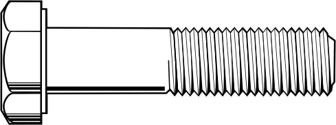Free Returns 1/4"-28 x 1 1/2" Hex Cap Screws, Grade 2, Zinc Cr+3, Partial Thread, Qty 100