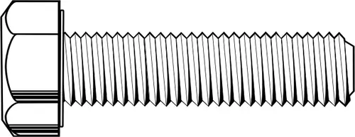 M8-1.25 x 50 mm Hex Cap Screws, Metric Class 8.8, Plain Finish, Full Thread, Coarse (UNC), Medium Carbon Steel, DIN 933 / ISO 4017, Qty 100 Best Choice