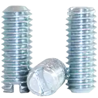 Final Sale 5/16"-18 x 1 1/4" Slotted Set Screws, Zinc Cr+3, Coarse (UNC), Alloy Steel, Case Hardened, Qty 100