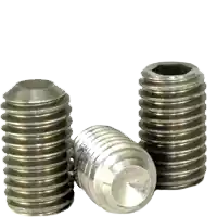 Authentic M2.5-0.45 x 5 mm Socket Set Screws, Cup Point, 18-8 Stainless Steel A2, Coarse (UNC), Qty 100