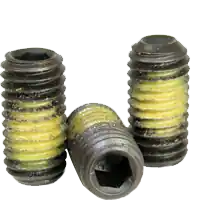 7/16"-14 x 1/2" Socket Set Screws, Cup Point, Nylon-Patch Black Oxide, Coarse (UNC), Alloy Steel, Qty 100 Super Sale