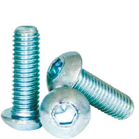 M8-1.25 x 16 mm Button Head Socket Cap Screws, Metric Class 12.9, Zinc-Bake Cr+3, Full Thread, Coarse (UNC), Alloy Steel, ISO 7380, Qty 100 Discount