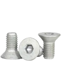 New Arrival 3/8"-16 x 1", Flat Head Socket Cap Screws, Mechanical Zinc Cr+3, Full Thread, Coarse (UNC), Alloy Steel CR+3, Qty 100