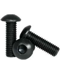 Limited Offer M6-1.00 x 65 mm Button Head Socket Cap Screws, Metric Class 12.9, Thermal Black Oxide, Full Thread, Coarse (UNC), Alloy Steel, ISO 7380, Qty 100