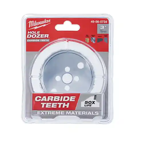 Milwaukee Tool 49-56-0734 3" HOLE DOZER with Carbide Teeth Hole Saw Best Choice