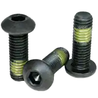 1/4"-20 x 3/4" Button Head Socket Cap Screws, Nylon-Patch Thermal Black Oxide, Full Thread, Coarse (UNC), Alloy Steel, Qty 100 Premium