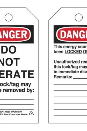Limited Offer Brady 66050 Lockout Tags B-851 5 3/4Inh X 3Inw (25 EA)