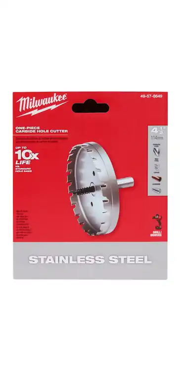Seasonal Sale Milwaukee Tool 49-57-8649 4-1/2" One-Piece Carbide Hole Cutter