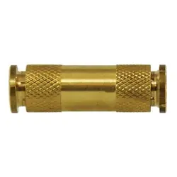 Markdown Midland Metal 20015 Straight Union Connector, 5/16 in Push-In x 5/16 in Push-In, Brass