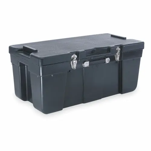 Must Have J TERENCE THOMPSON Storage Trunk,W 15 3/4,L 32 1/2,Black 2820