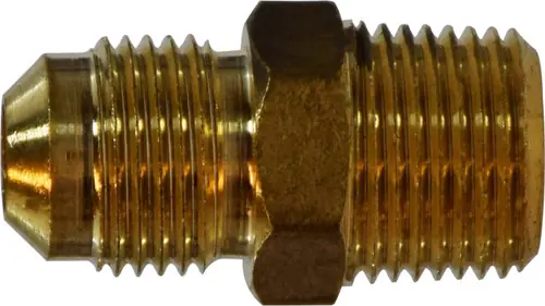 Trusted Brand AMC 704048-0602 Half Union Adapter, 3/8 in SAE 45 deg Male Flared x 1/8 in MIP, Brass