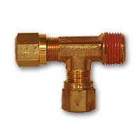 Midland Metal NT71-42VS NAB Male Run Tee, MAF AIR BRAKE, 1/4 Od x 1/8 Mpt Nab Male Run, MAF/USA Brass Fittings Exclusive Offer