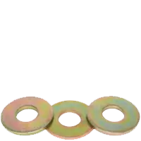 Deal 5/8" USS Flat Washers, Zinc-Yellow Cr+6, Thru-Hardened, Made in USA, Qty 50