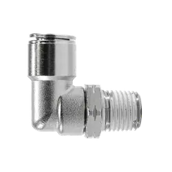 Midland Metal 20656NIC 90 deg Elbow, 10 mm Push-In x 1/4 in Male BSPT, Brass, Nickel-Plated Instant Buy