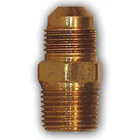 Mid-America Fittings 248X7 Half Union Adapter, 7/16 in SAE 45 deg Male Flared x 1/4 in MPT, Brass Exclusive Offer