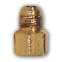 Next Day Delivery Mid-America Fittings LF46-42 Adapter, 1/4 in SAE 45 deg Male Flared x 1/8 in FPT, Brass
